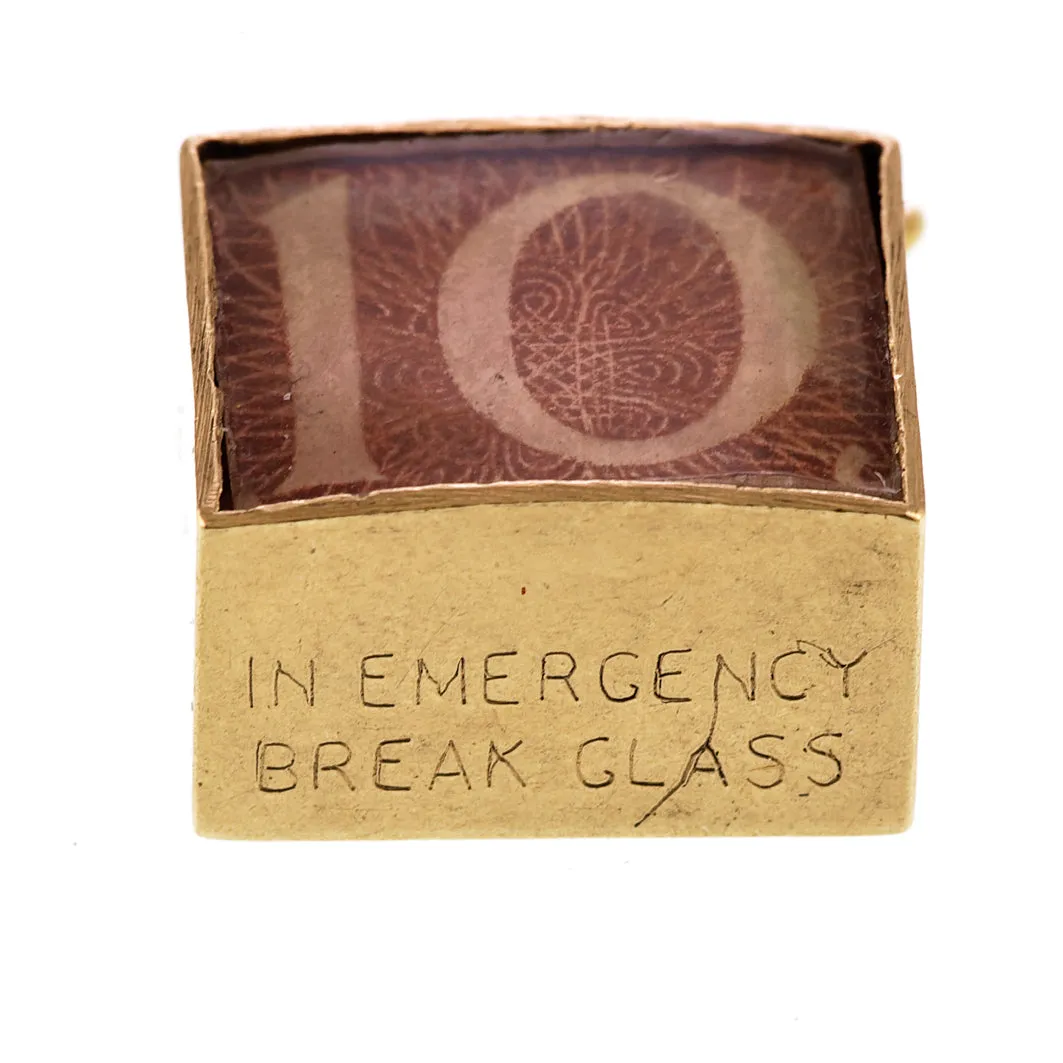 10 Shilling Charm/ Pendant in 9ct Gold Casing