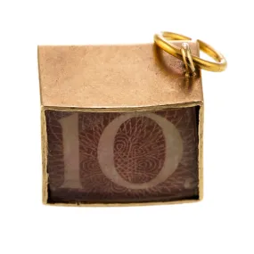 10 Shilling Charm/ Pendant in 9ct Gold Casing