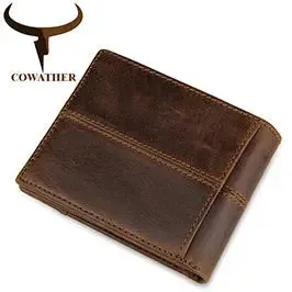 100% top quality cow genuine leather men wallets luxury,dollar price short style male purse,carteira masculina original brand