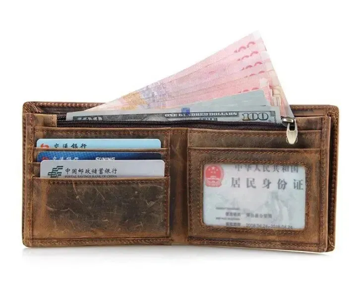 100% top quality cow genuine leather men wallets luxury,dollar price short style male purse,carteira masculina original brand