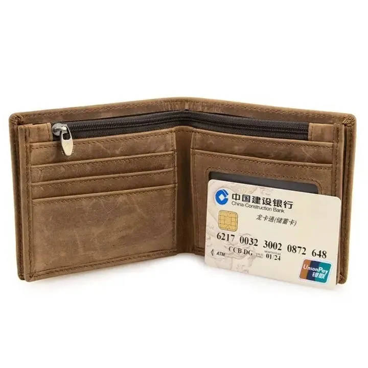 100% top quality cow genuine leather men wallets luxury,dollar price short style male purse,carteira masculina original brand