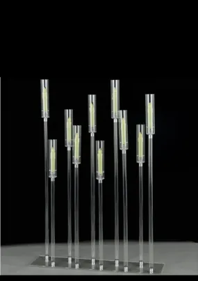 ACRYLIC Candleholder Long set 10 head