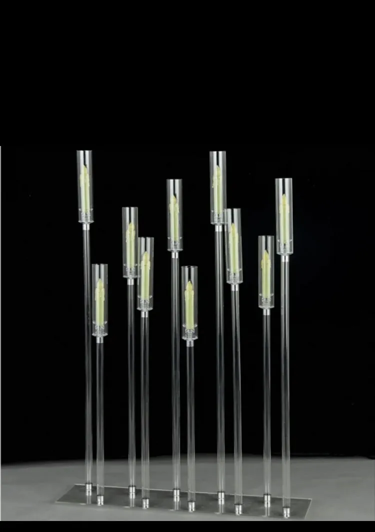 ACRYLIC Candleholder Long set 10 head