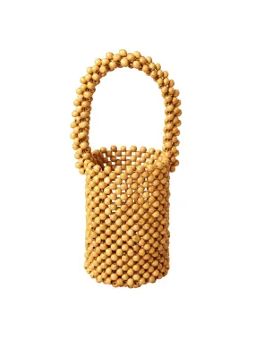 Alila wooden beads bucket bag