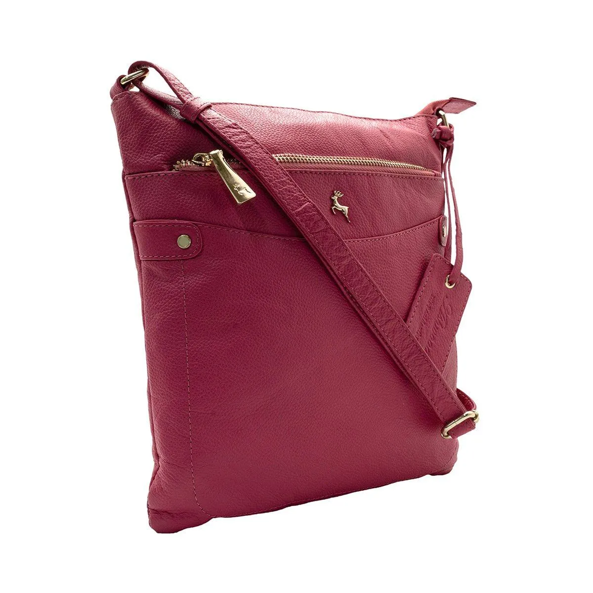 Ashwood Pebble Shoulder Bags Leather Pink Colour For Women
