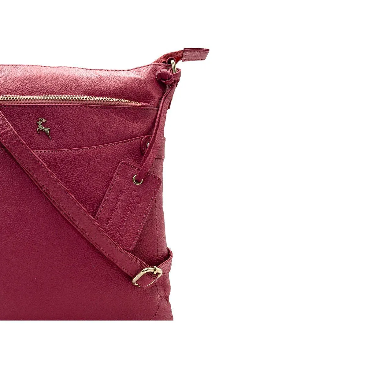 Ashwood Pebble Shoulder Bags Leather Pink Colour For Women