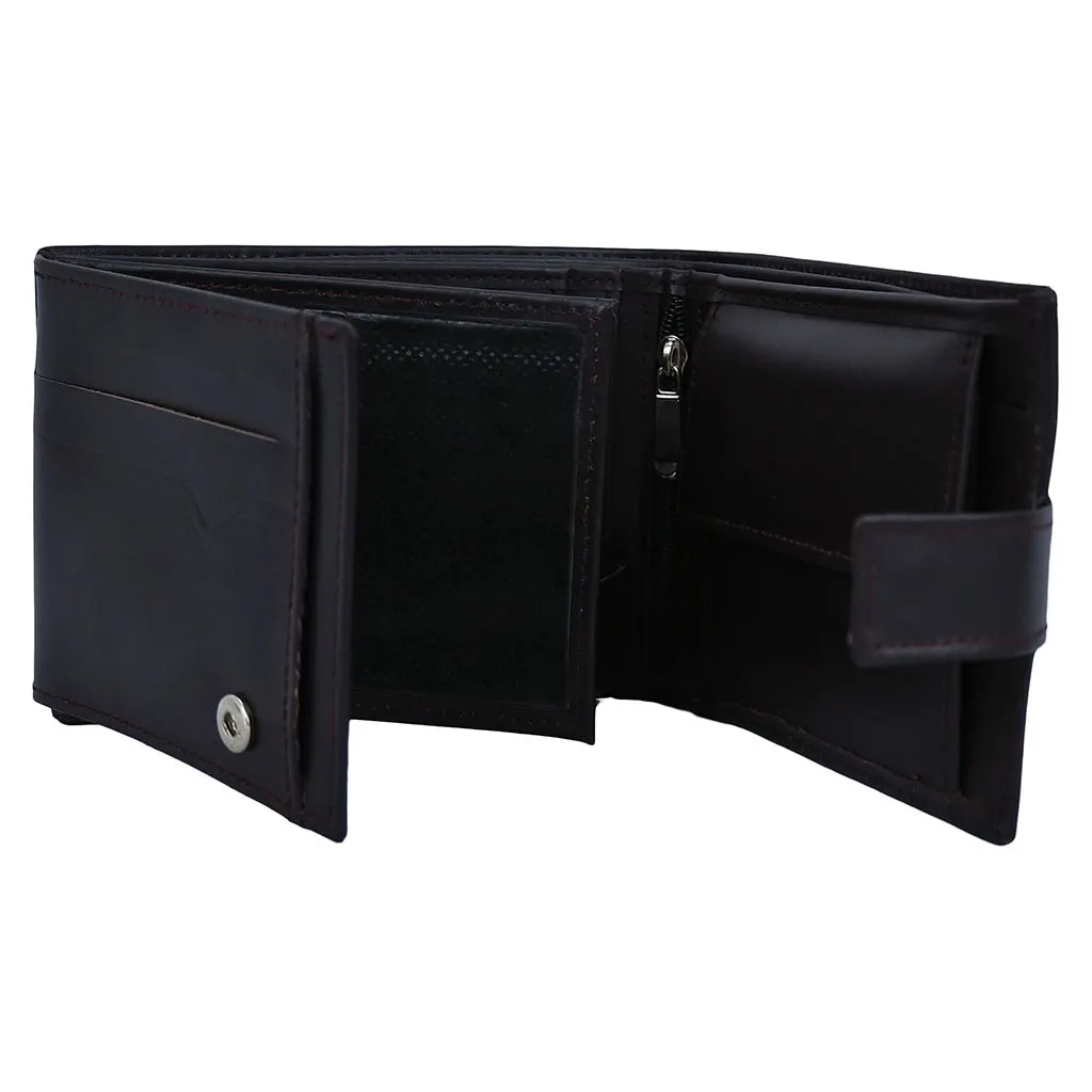 Bifold Leather Wallet Grace Dark Brown