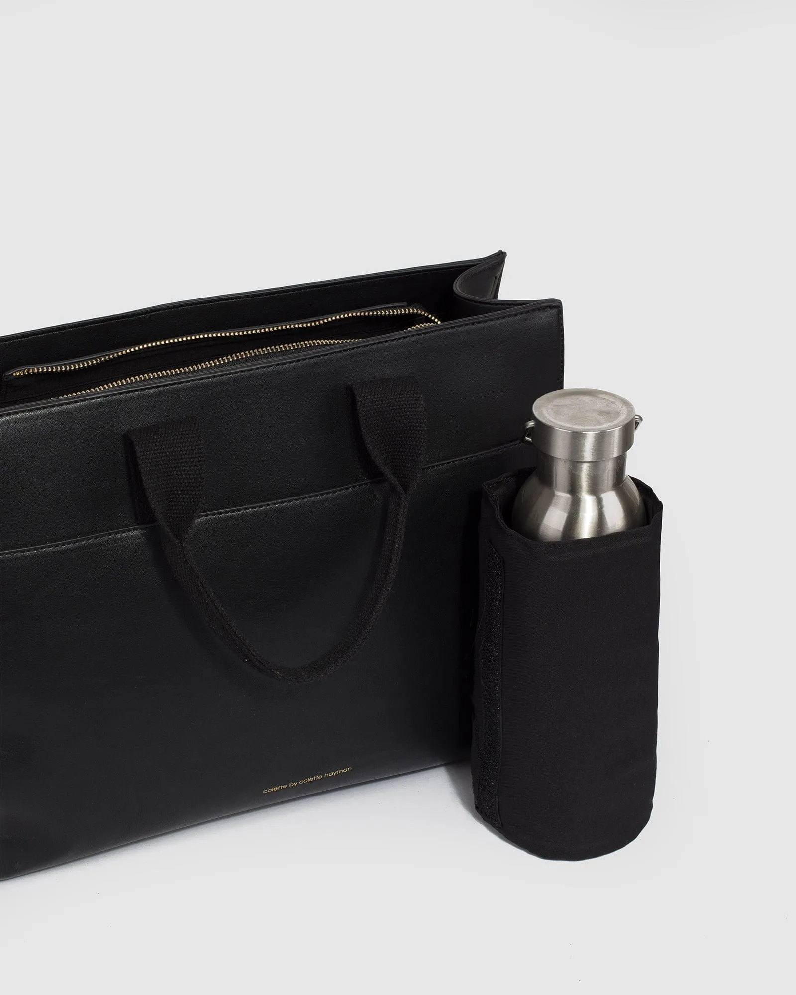 Black Bonnie Square Tech Tote Bag