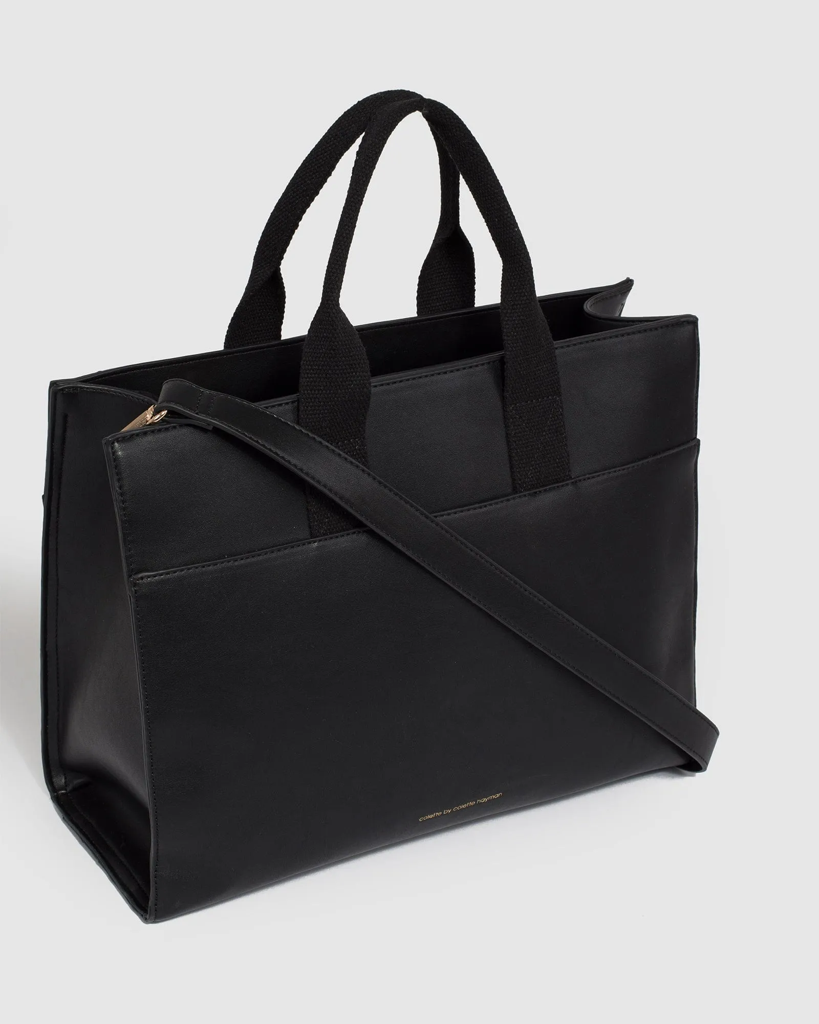 Black Bonnie Square Tech Tote Bag