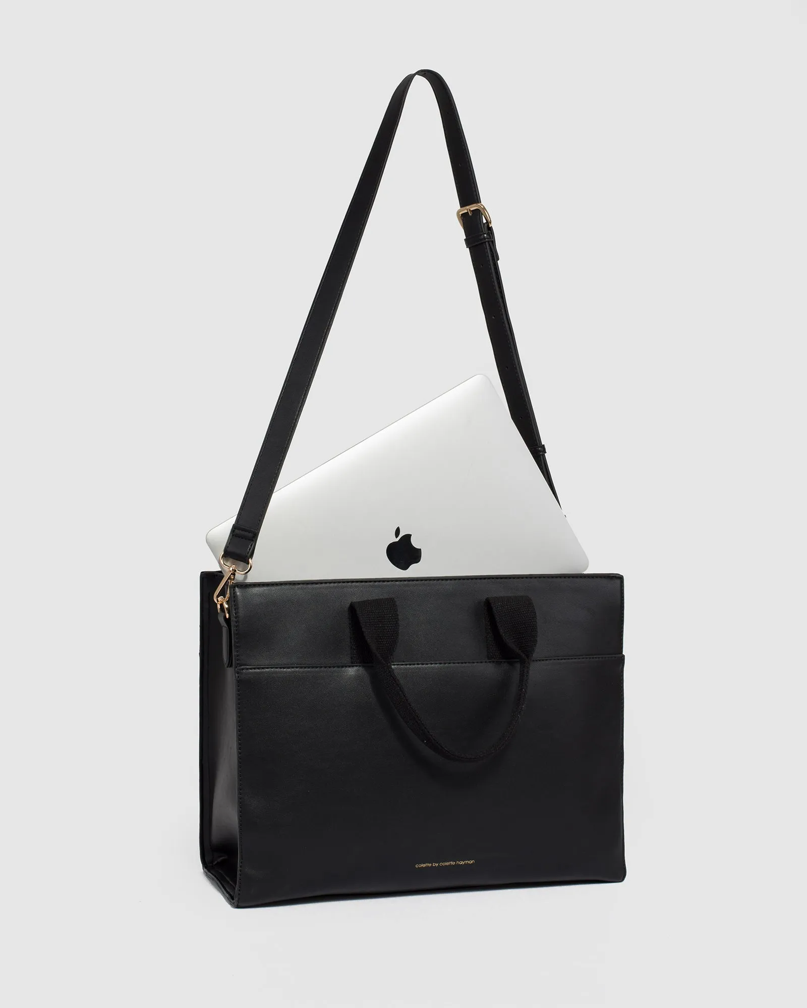 Black Bonnie Square Tech Tote Bag