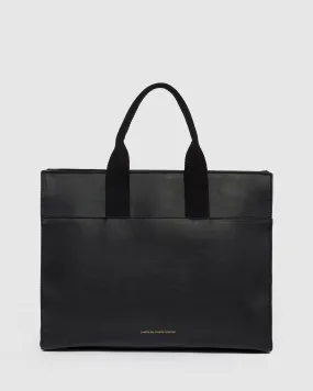 Black Bonnie Square Tech Tote Bag
