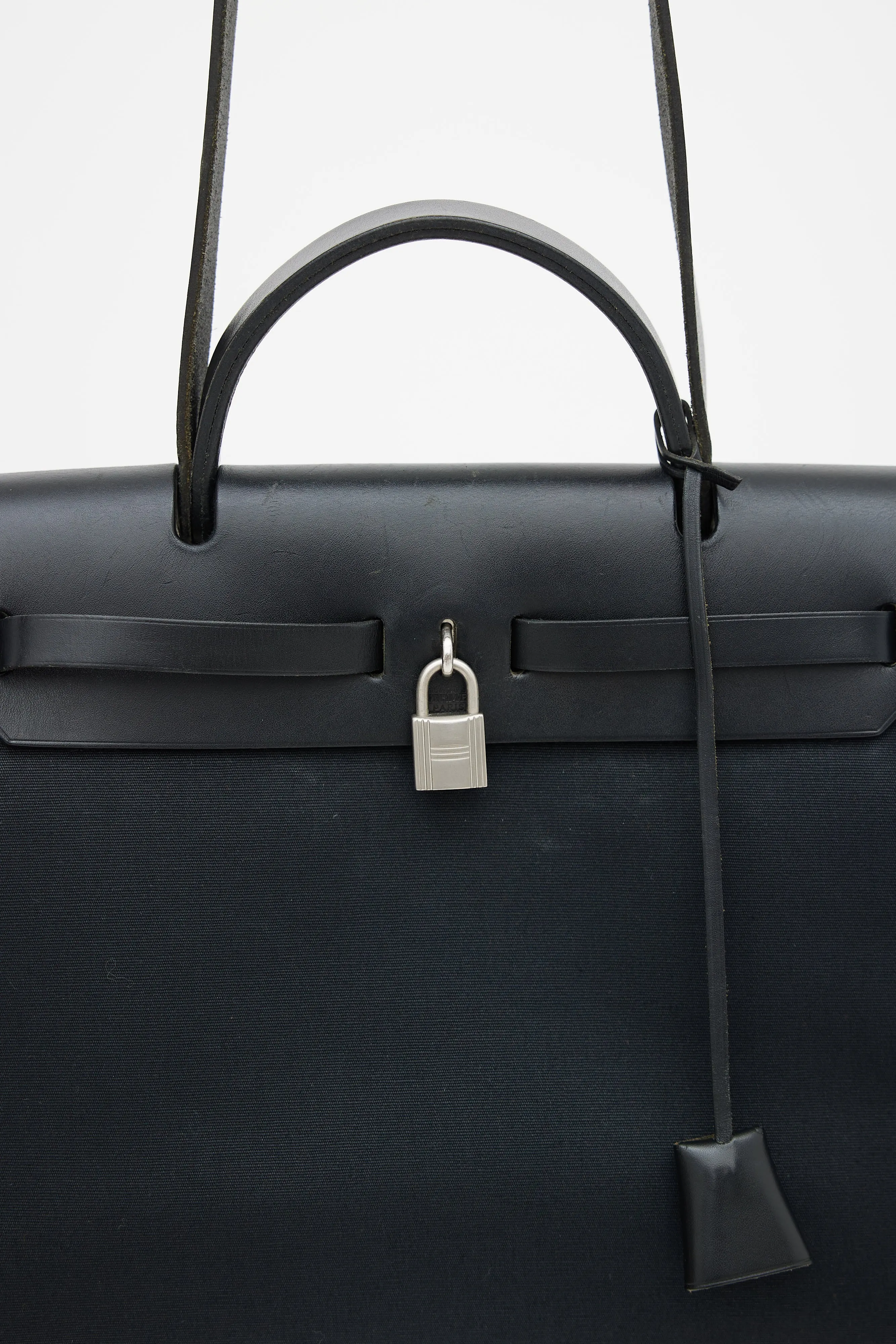 Black Canvas & Leather 31 Herbag PM Two-Way Shoulder Bag