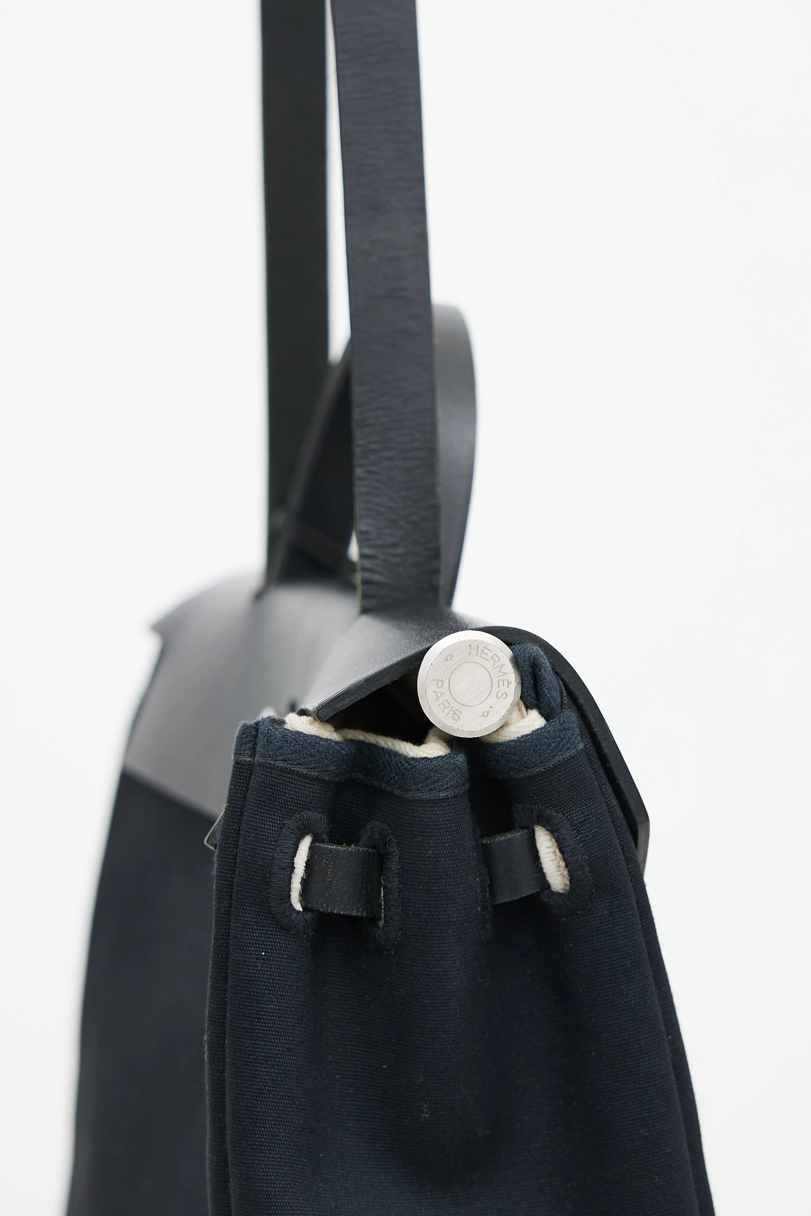 Black Canvas & Leather 31 Herbag PM Two-Way Shoulder Bag