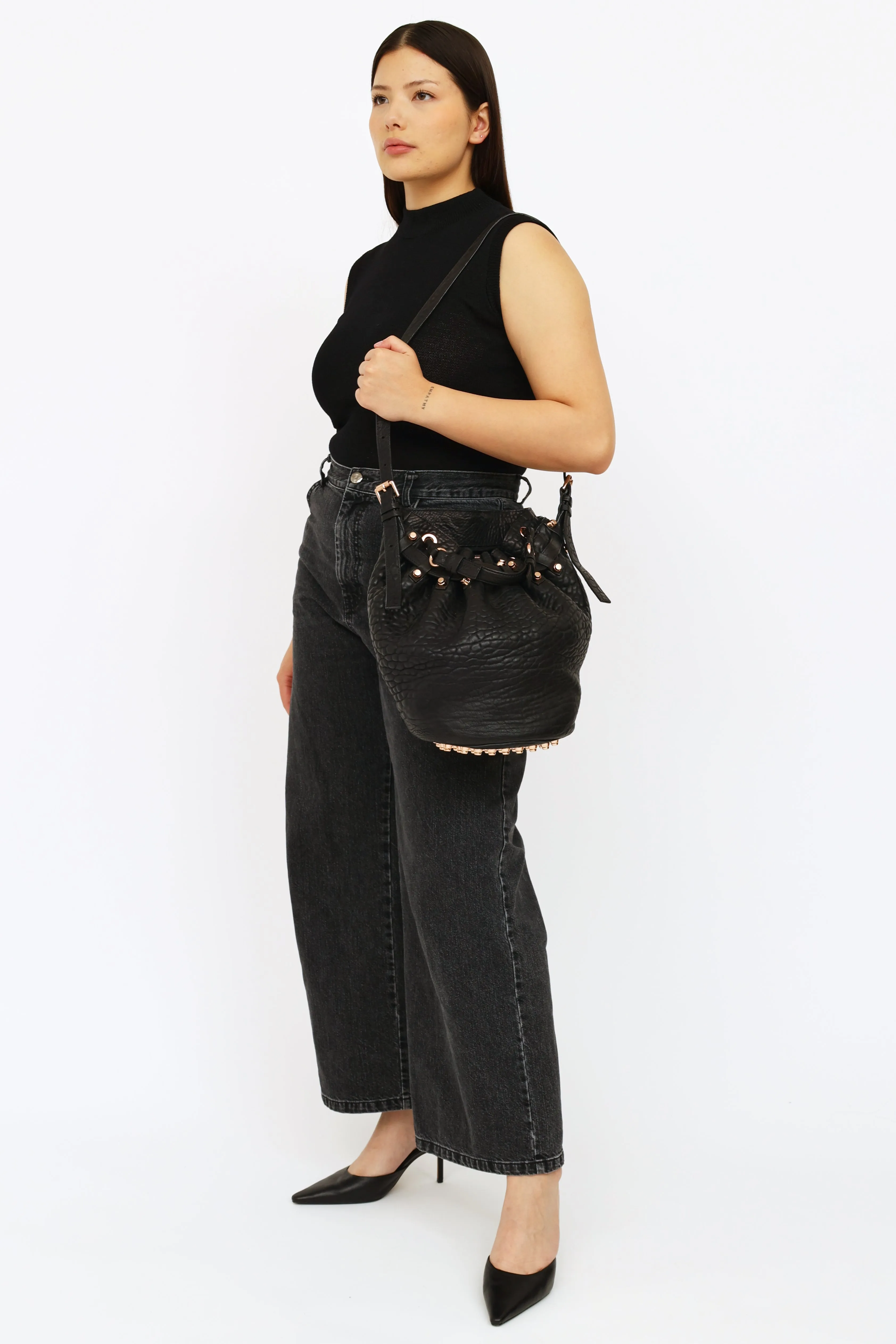 Black Diego Bucket Bag