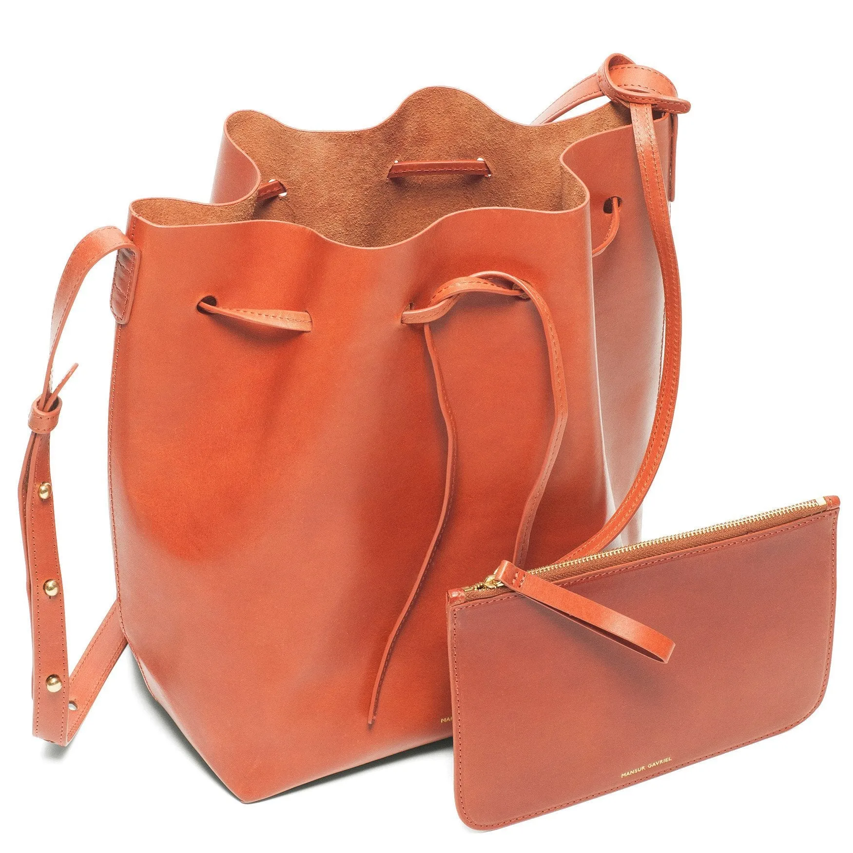 Bucket Bag - Brandy/Raw