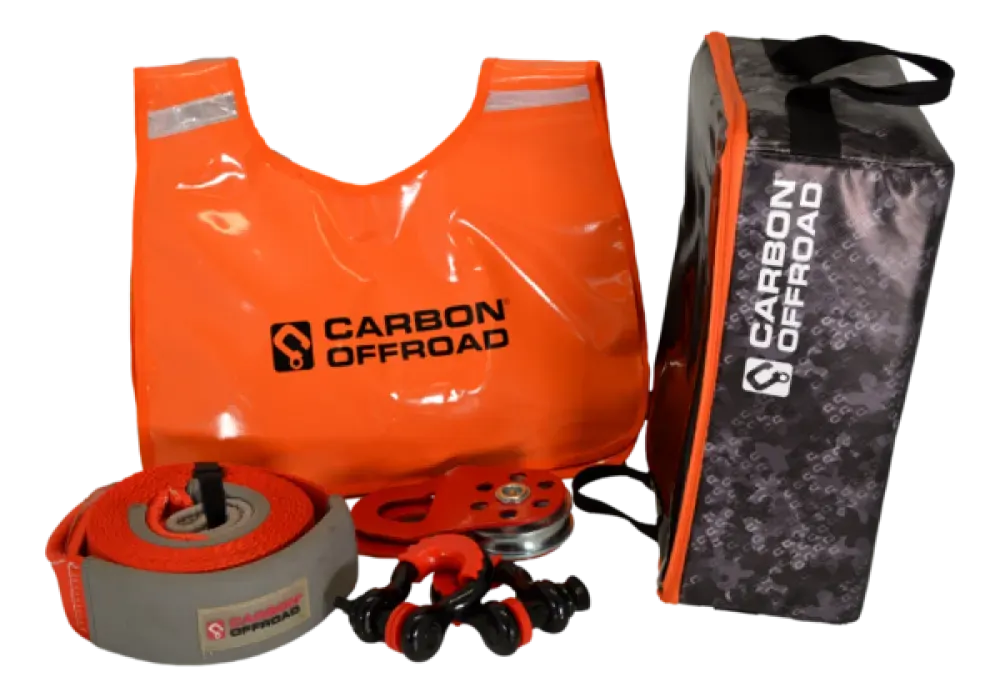 Carbon Offroad Gear Cube Basic Winch Recovery Kit | 6-Piece