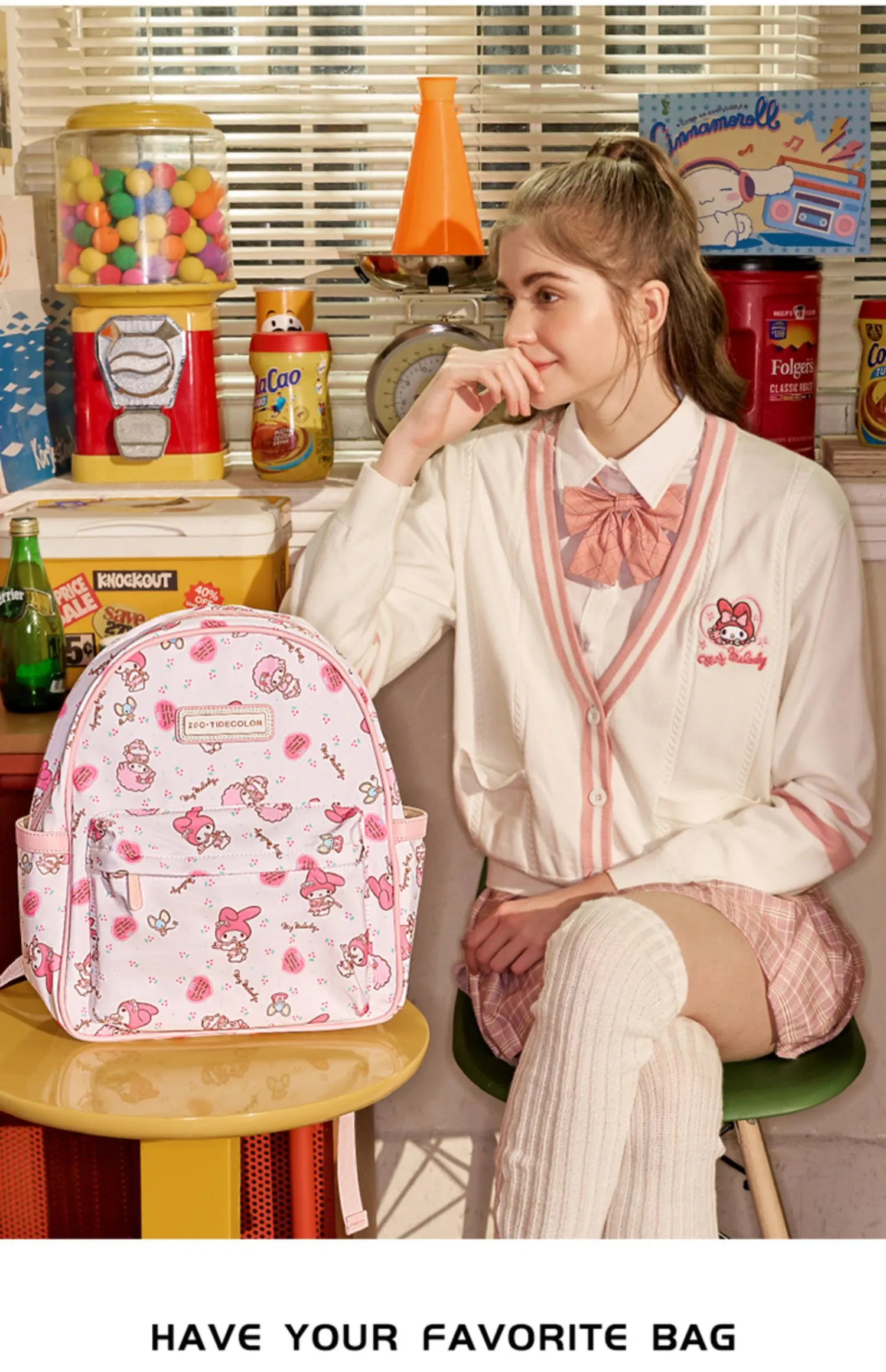Cartoon Allover Print Backpack