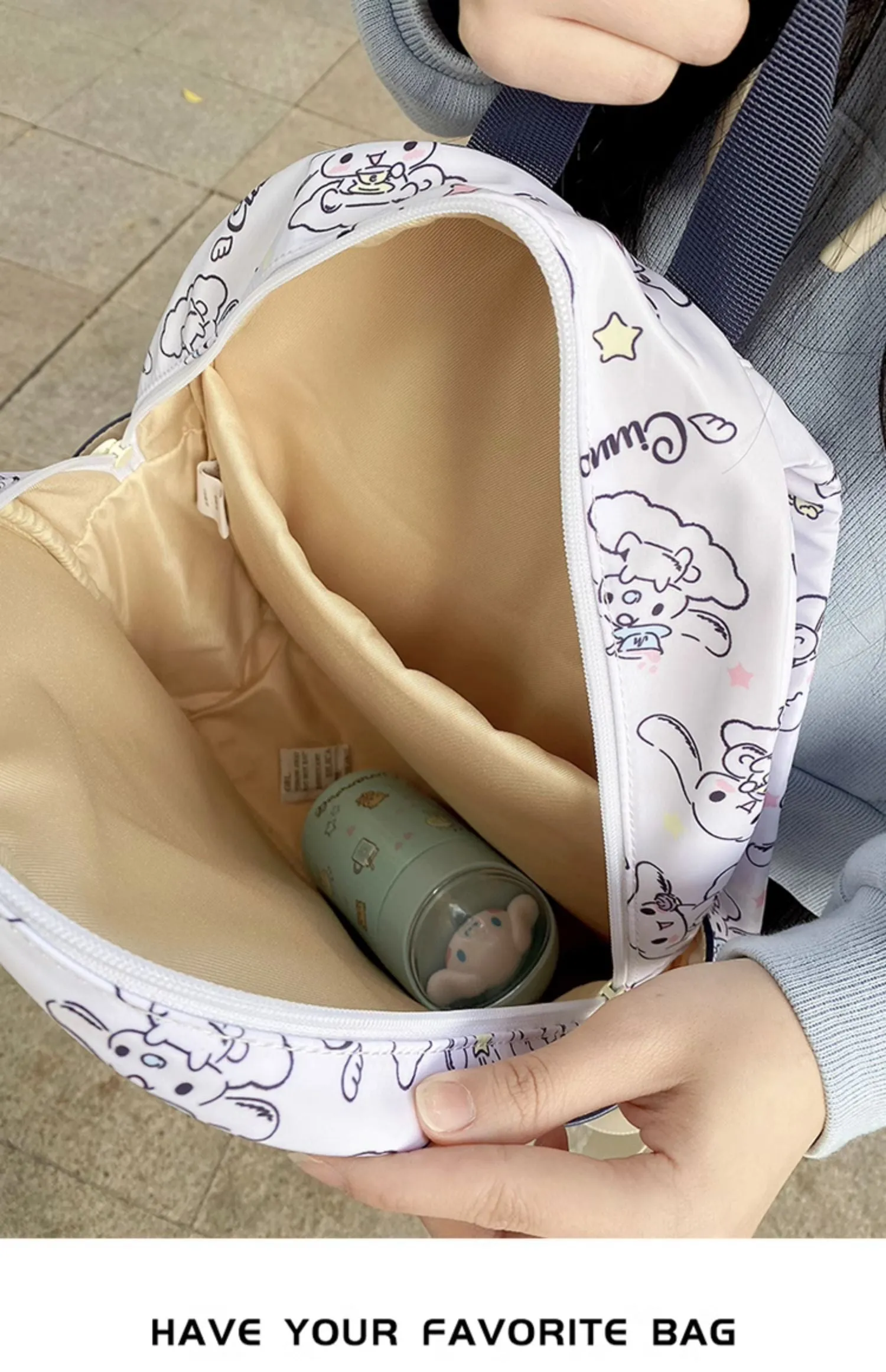 Cartoon Allover Print Backpack