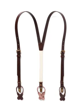 Chestnut Java - Brown Leather Suspenders