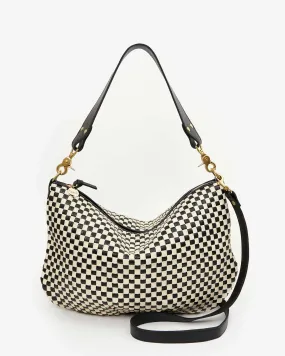 Clare V. Moyen Messenger Woven Checkered Bag