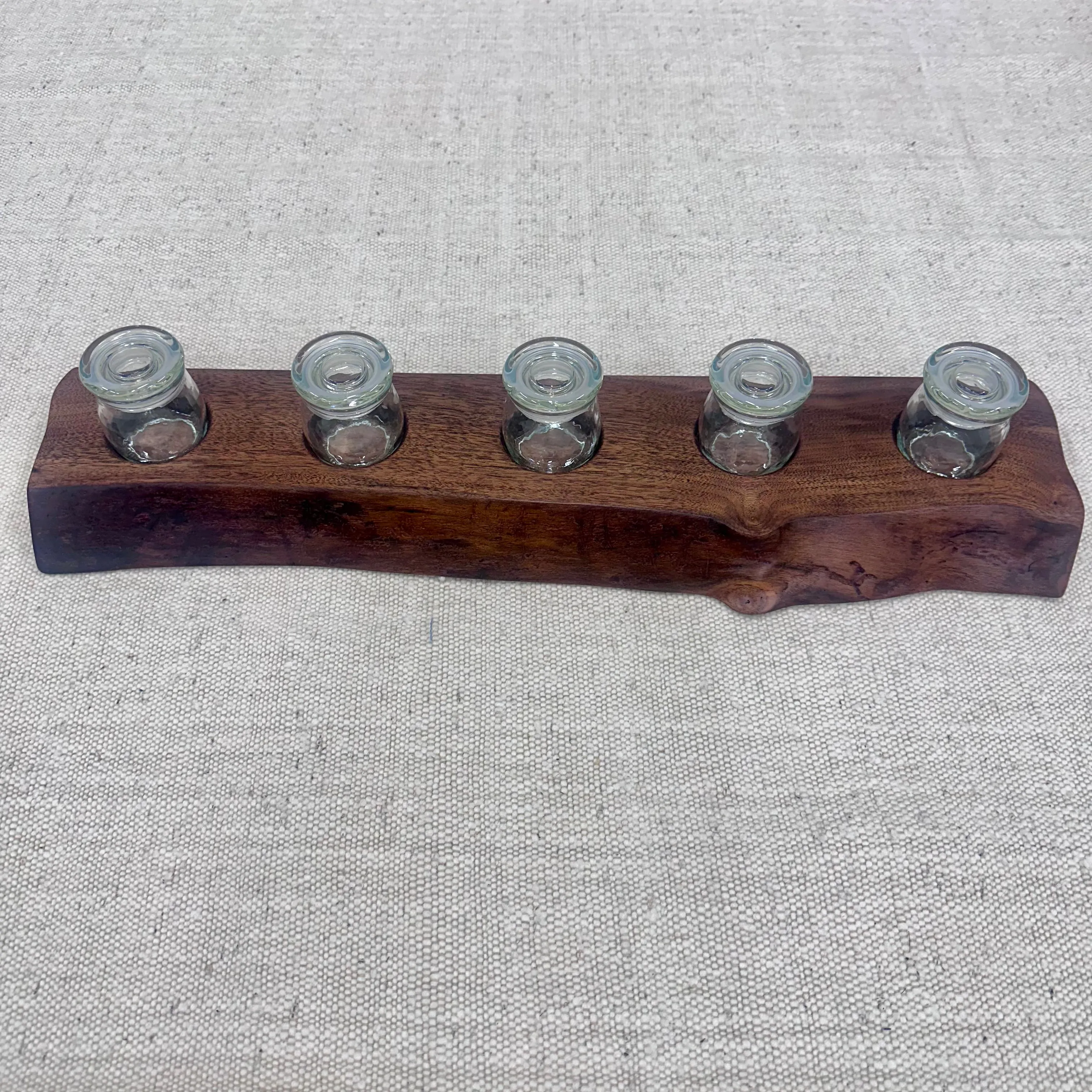 Claro Walnut Spice Holder (5 Jars)