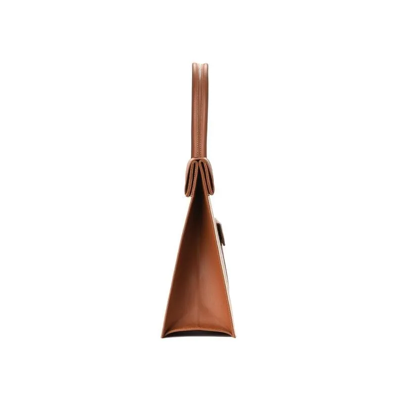 Click Tote Canvas & Leather Cross Body Bag Small- Black