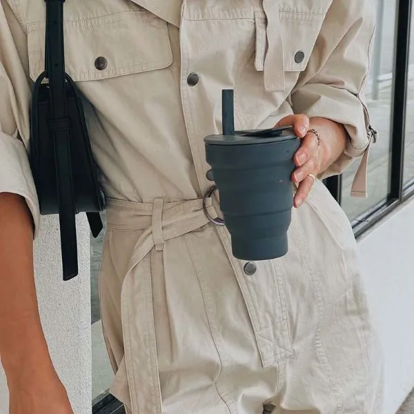 Collapsible reusable cup