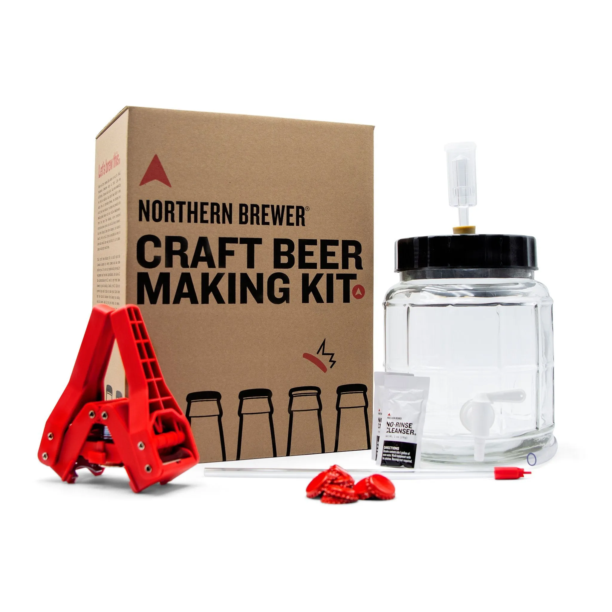 Craft Beer Making Kit With Siphonless Fermenter - 1 Gallon
