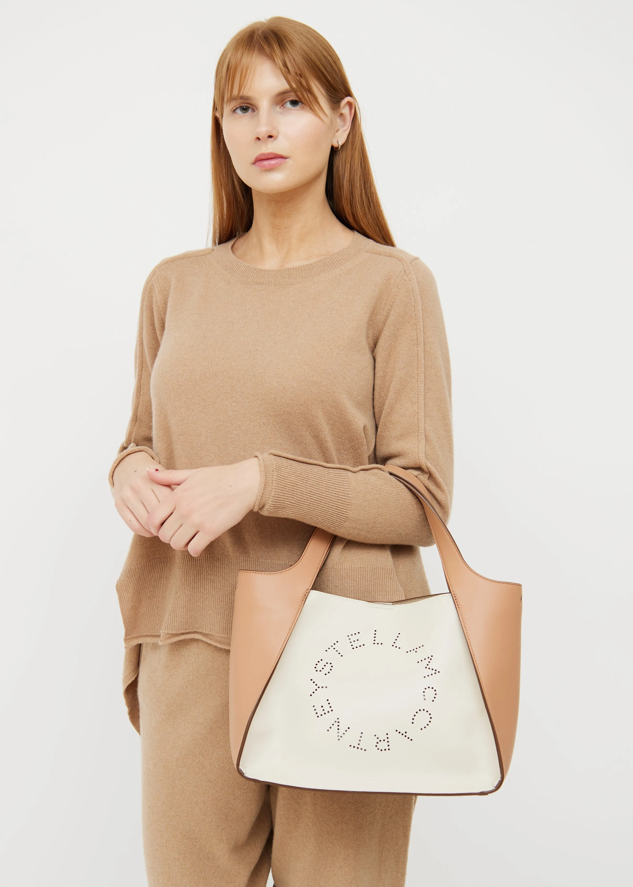 Cream and Beige Tote Bag