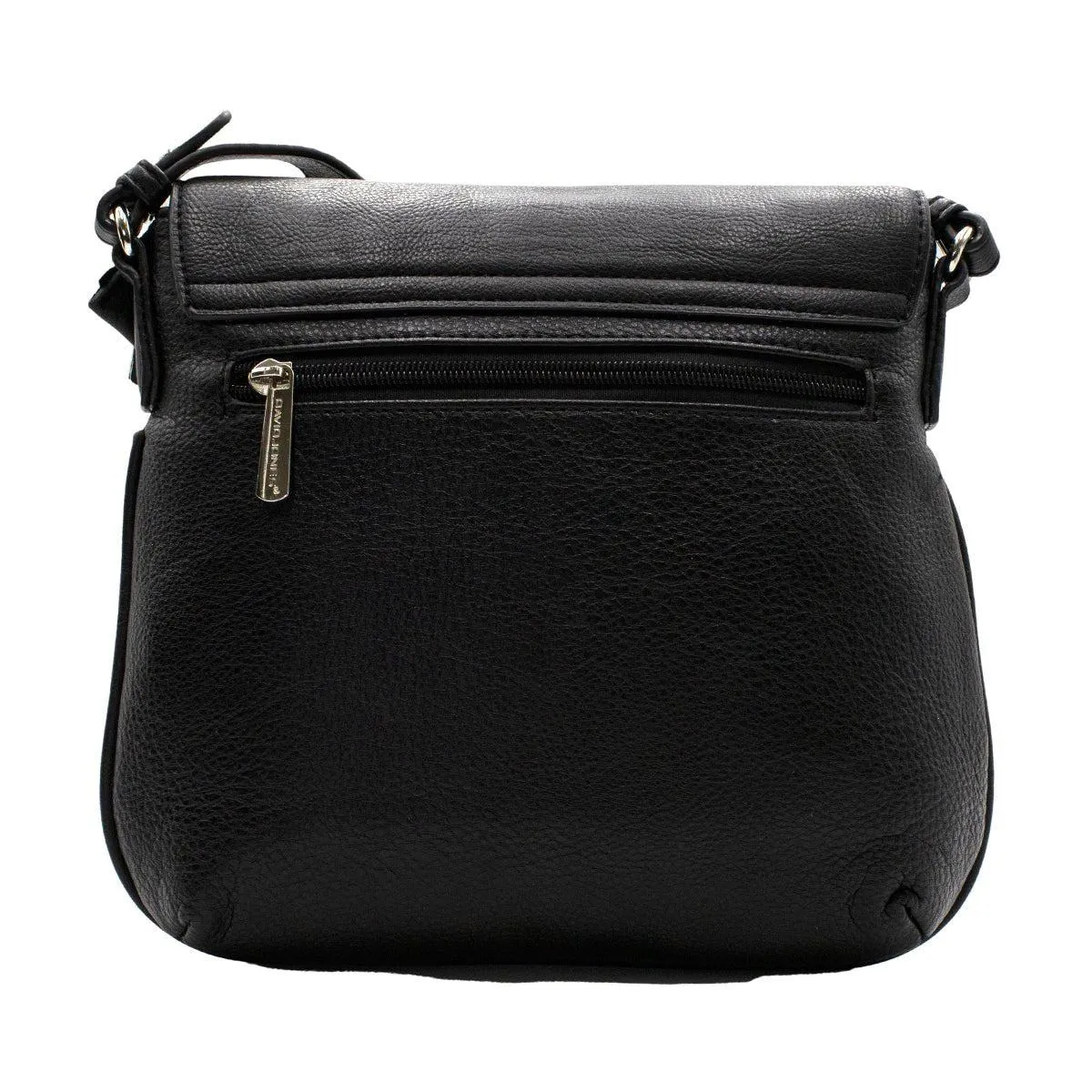 David Jones Flap Shoulder Bags Leather Black Colour For Women