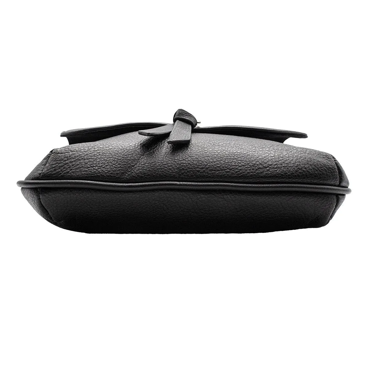 David Jones Flap Shoulder Bags Leather Black Colour For Women
