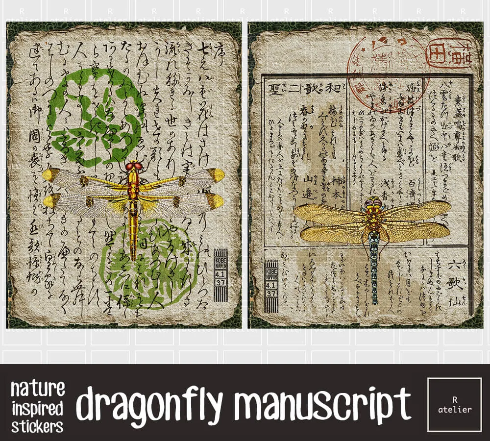 Dragonfly Manuscripts | Scrapbooking Washi Stickers