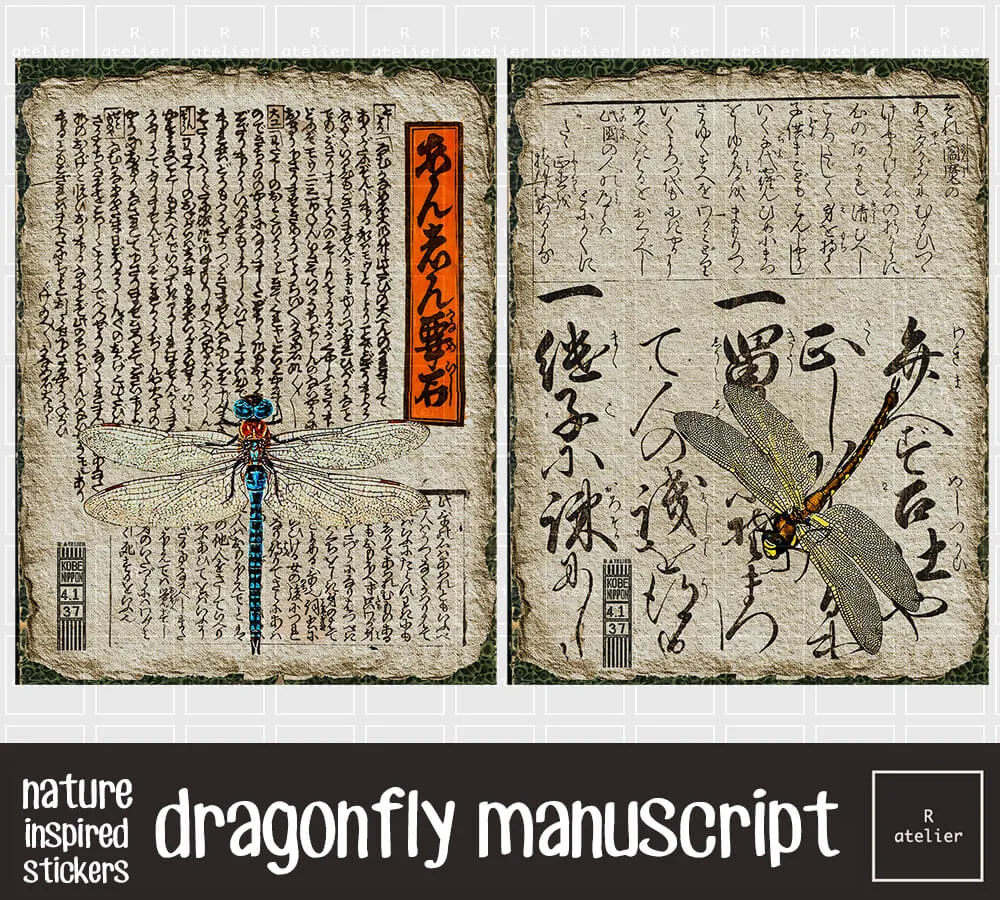 Dragonfly Manuscripts | Scrapbooking Washi Stickers