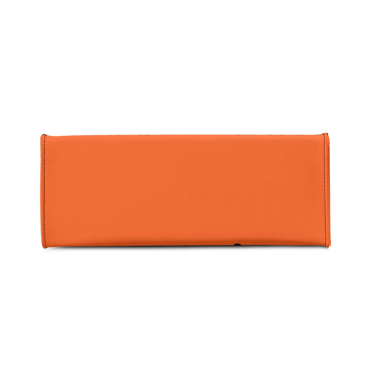 DRIP Black logo & Orange Multiple Sizes Upgraded Luxury Women PU Leather Handbag