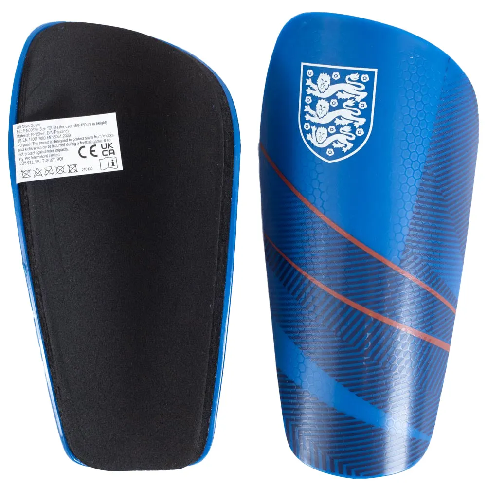 England FA Shin Pads Youths - Blue Fuse Design