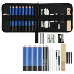 EzLife Sketch Kit, 35 Pieces Professional Drawing Pencils, Sketching Kit, Drawing Kit, Shading Pencils, Sketch Pencils Set for Artists