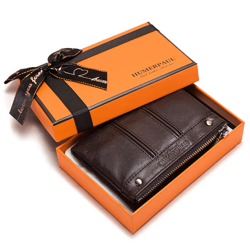 Fashion Genuine Leather Wallet for Men and Women / Luxury Brand Slim Small Wallets