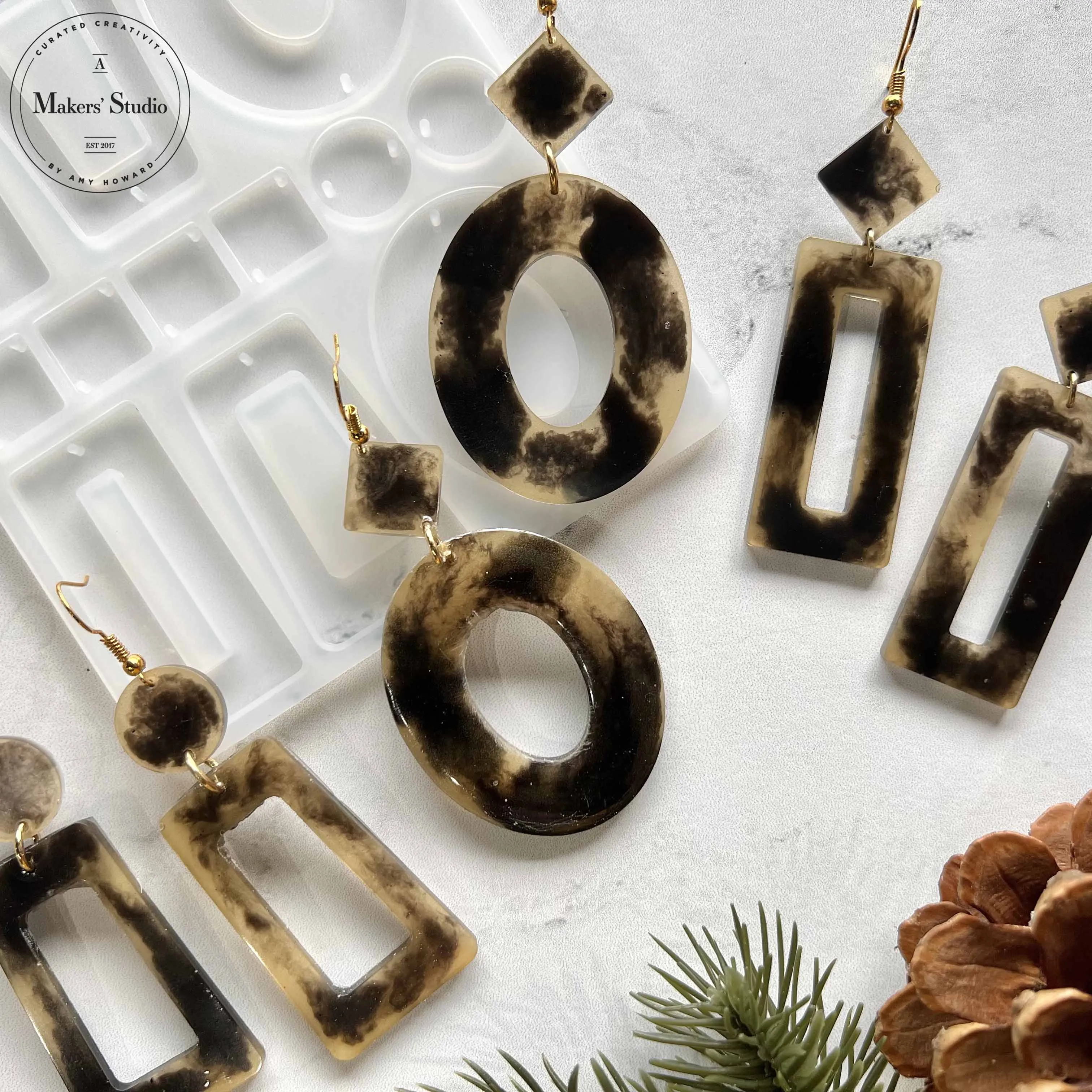 Faux Tortoise Earring Kit