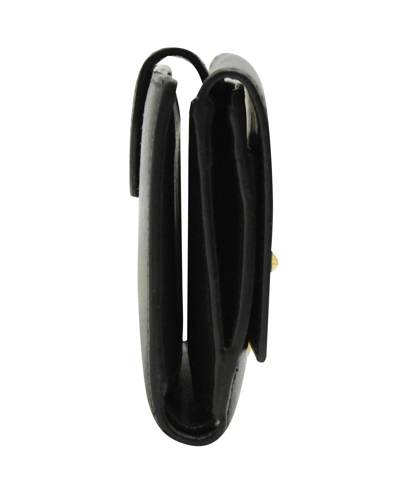 Fendi DotCom Continental Long Wallet in Black Leather