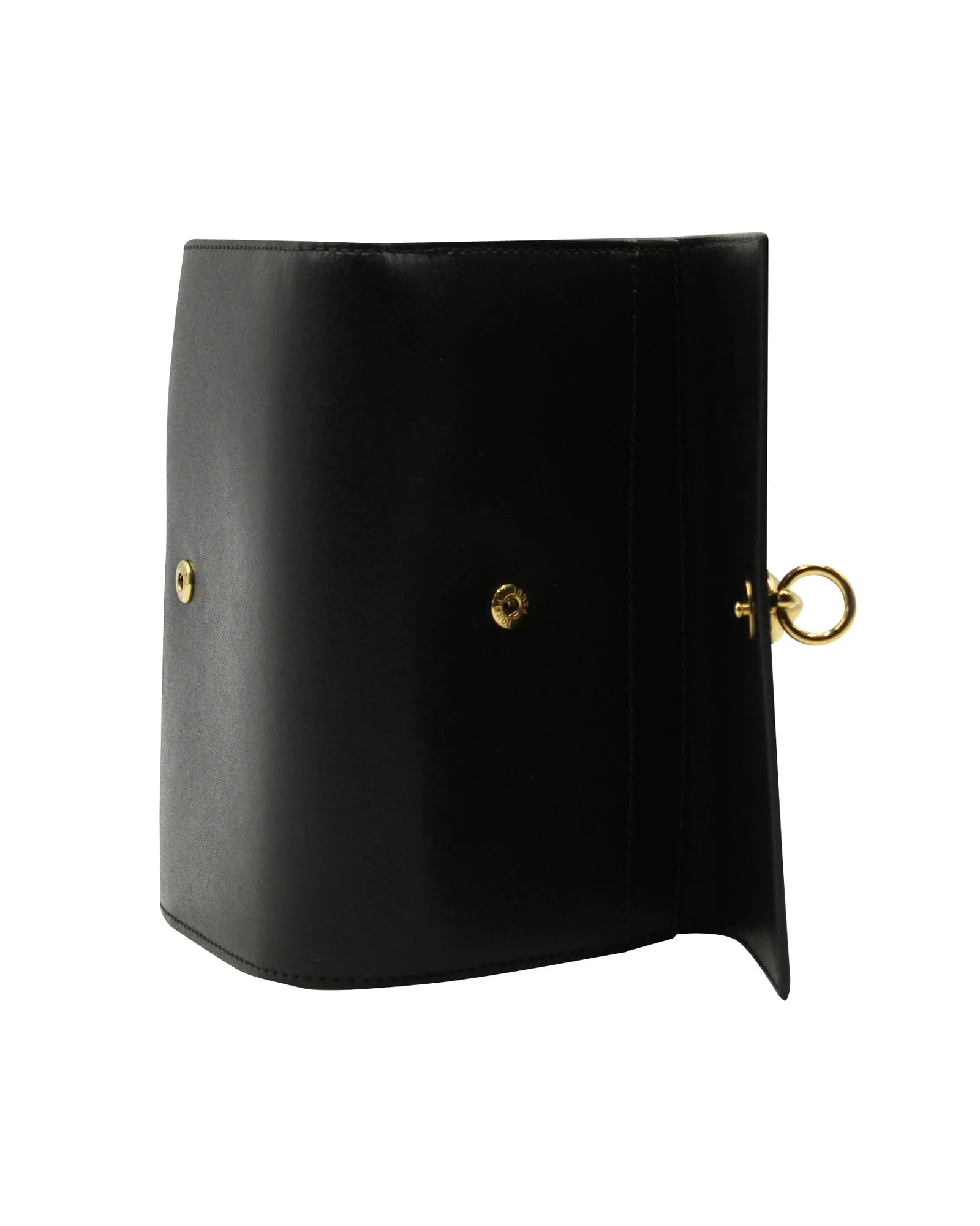 Fendi DotCom Continental Long Wallet in Black Leather