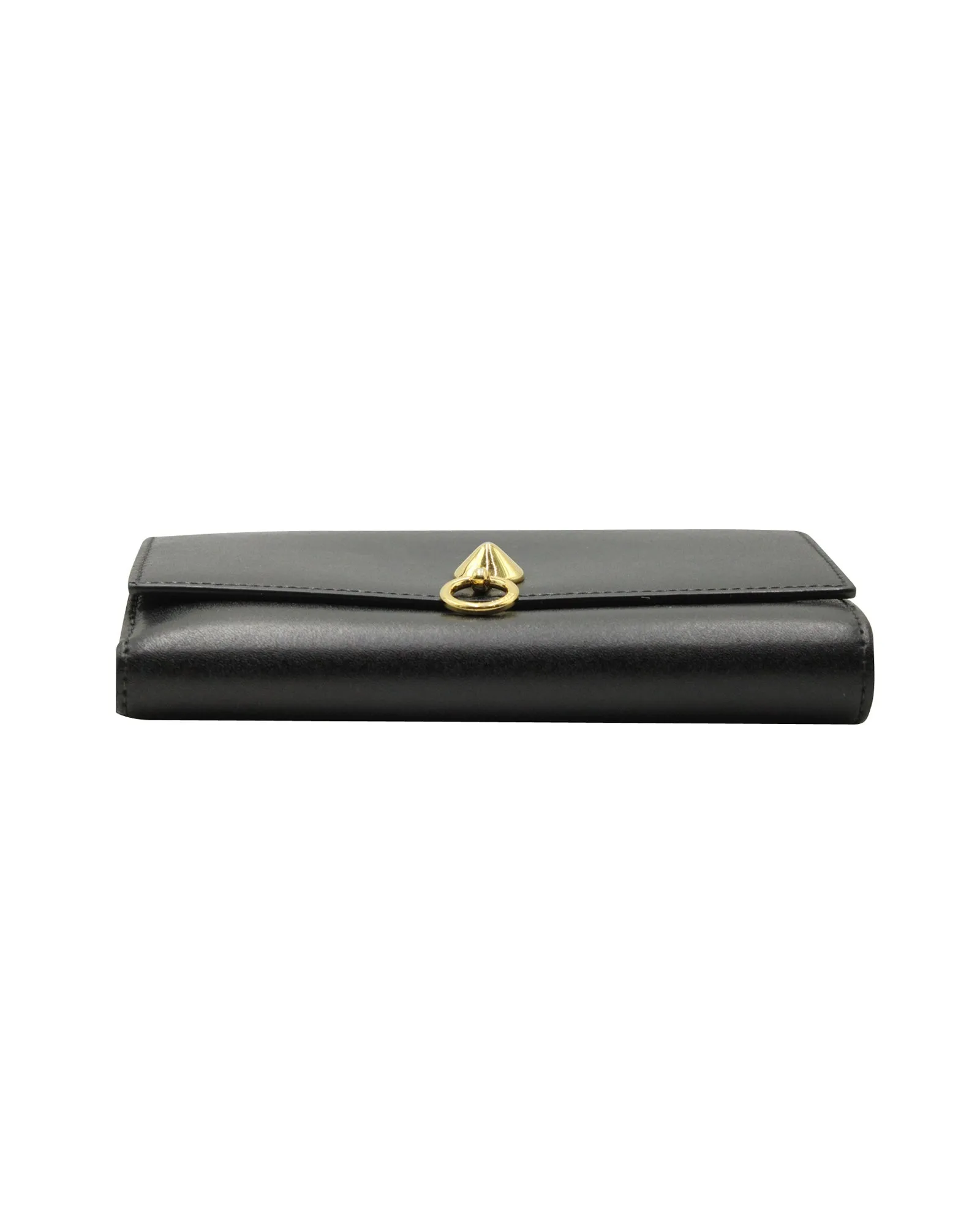 Fendi DotCom Continental Long Wallet in Black Leather