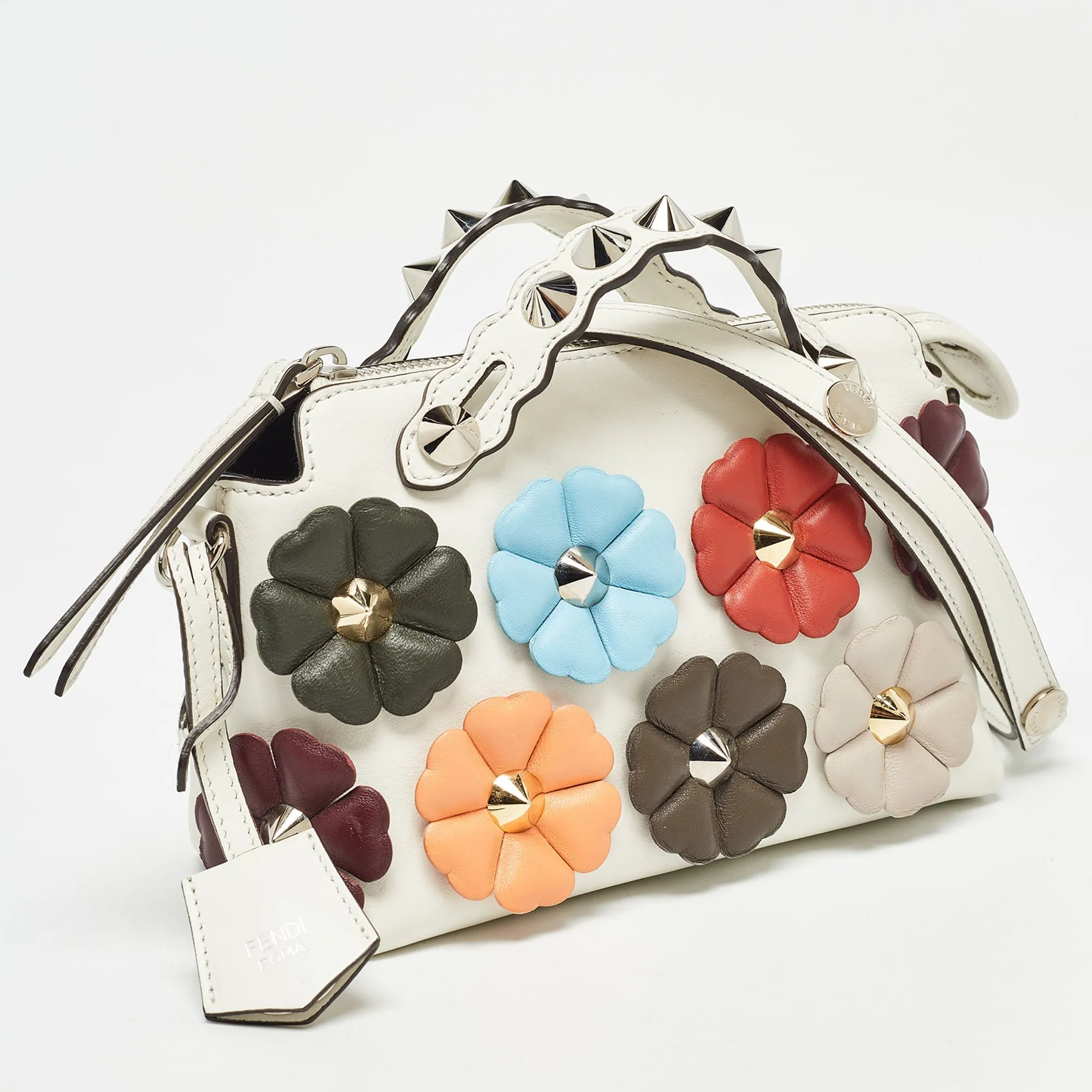 Fendi OffLeather Mini By The Way Flowerland Crossbody Bag