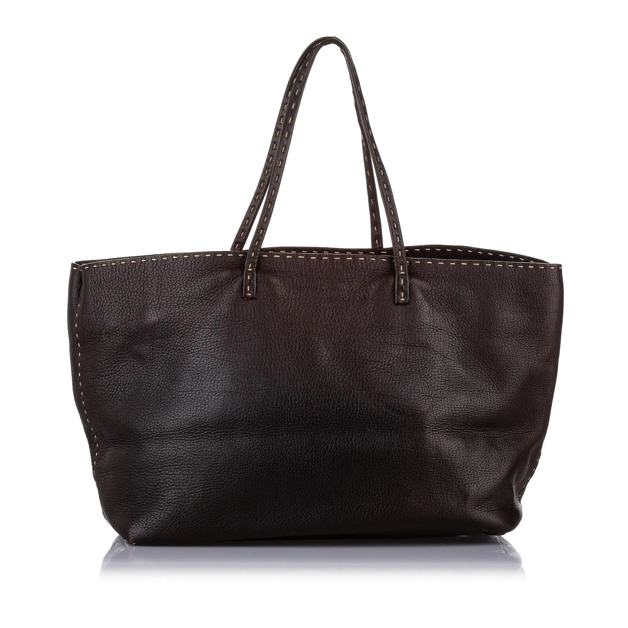 Fendi Selleria Leather Tote Bag (SHG-19410)
