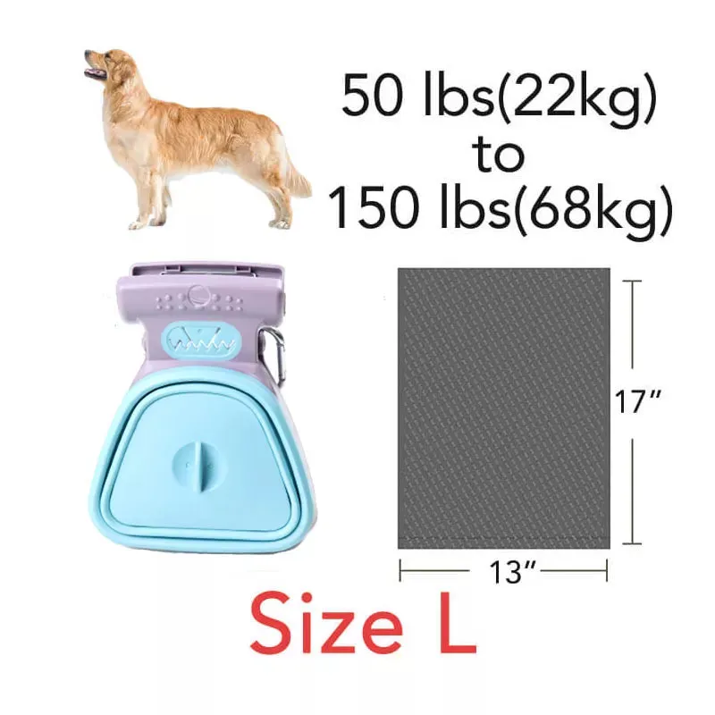 Foldable Pooper Scooper With 6-Rolls Decomposable Bags.