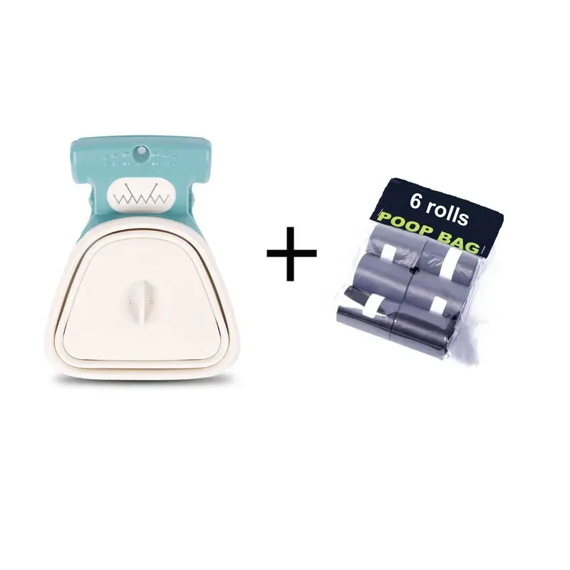 Foldable Pooper Scooper With 6-Rolls Decomposable Bags.