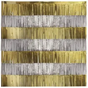 Gold & Silver Foil Fringe Garland Photo Backdrop Kit (5ct)