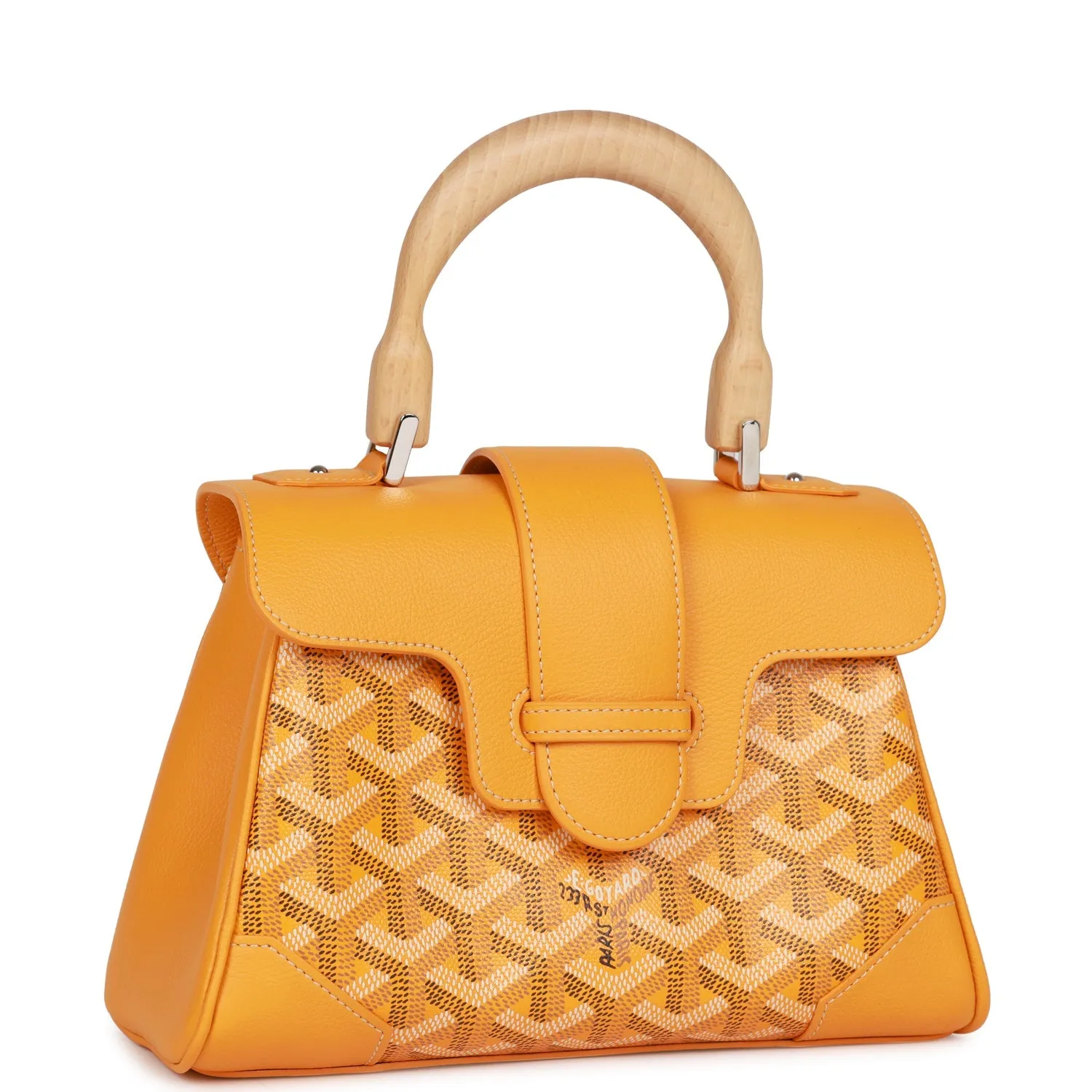 Goyard Saigon Souple Mini Bag Yellow Goyardine Silver Hardware