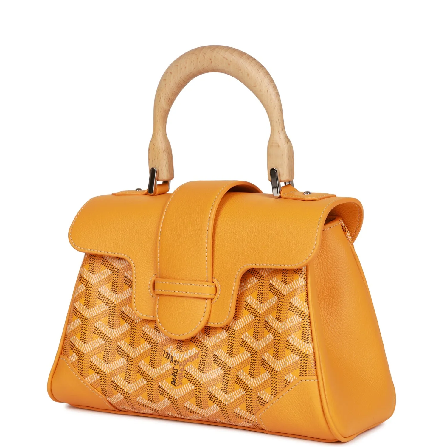 Goyard Saigon Souple Mini Bag Yellow Goyardine Silver Hardware