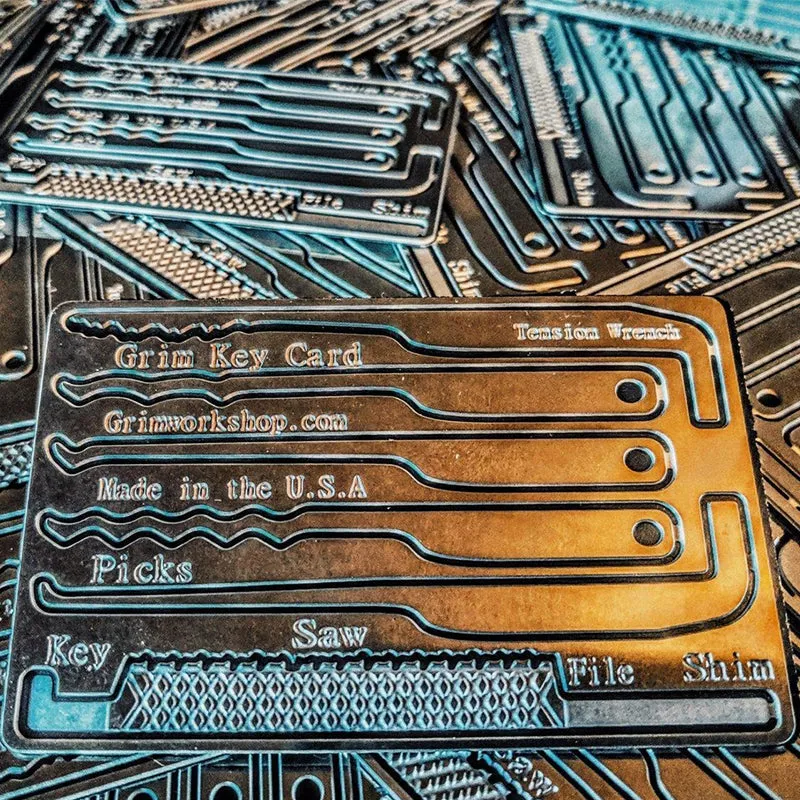 Grim Workshop Grim Key Card - Credit Card Lock Pick Set and Escape Kit*