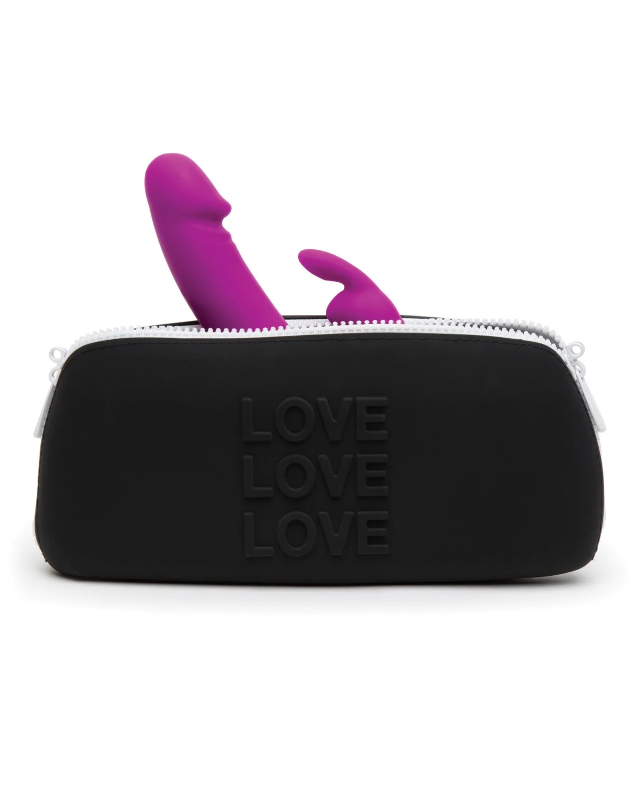Happy Rabbit LOVE Storage Zip Bag Medium - Black